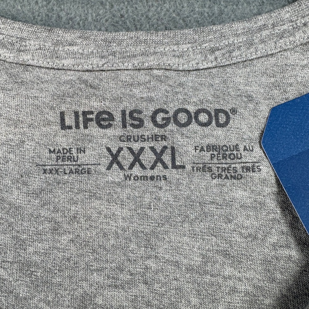 Life is Good Womens XXXL Gray Cardinal Snow Globe Crusher Long Sleeve Tee NWT - Picture 5 of 8